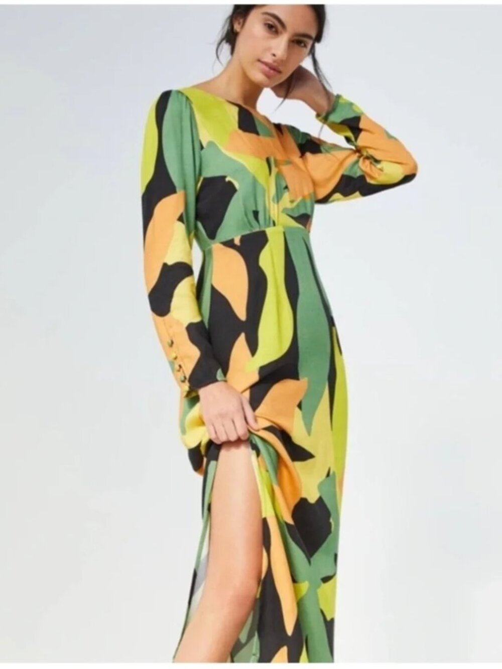 Anthropologie Blank London Marike Multi Print Maxi Dress